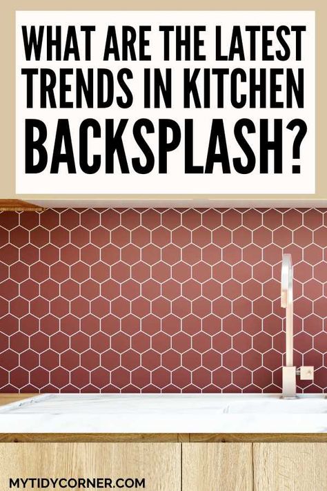 Are you looking for kitchen backsplash ideas to help give your culinary haven a trendy makeover? Discover amazing kitchen backsplash inspiration for your home. Explore the top design trends and turn your kitchen into a chic masterpiece. From vibrant colors to sleek tiles, and to marbles, brick and wood, get inspired to transform your kitchen.Here are the latest kitchen backsplash trends for 2023. Cheap Kitchen Backsplash, Wallpaper Backsplash Kitchen, Colorful Kitchen Backsplash, Trendy Backsplash, Easy Backsplash, Backsplash Trends, Kitchen Backsplash Trends, Creative Backsplash, Paint Backsplash