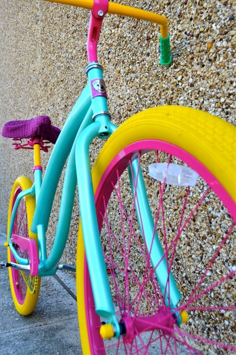 Fun colors Weird Core, Neon Moon, Colour Combos, Bicycle Art, Beach Cruiser, Planner Printables Free, Planner Printables, Free Planner, Kids Bike