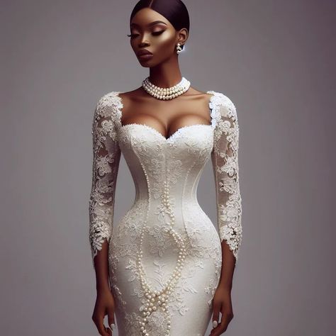 ADÉṢỌLÁ | Fashion Designer in Lagos, Nigeria | Mermaid satin wedding dress with embellishment. #weddingdress #nigerianbride | Instagram Mermaid Satin Wedding Dress, Fancy Robes, Nigerian Bride, Wedding Dress Bustle, Lagos Nigeria, Satin Wedding Dress, Wedding Gowns Lace, Satin Wedding, Elegant Wedding Dress