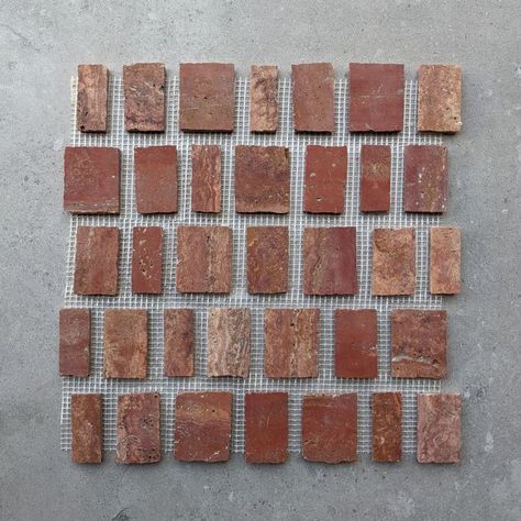 Mosaic Tile Flooring, Brick Floor, Material Research, Interior Tiles, Cle Tile, Material Board, Tile Crafts, Brick Architecture, Cement Tiles