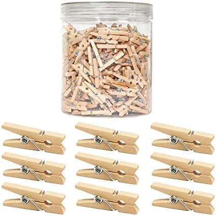 Amazon.com: Mini Natural Wooden Clothespins, 320pcs, 1 Inch Photo Paper Peg Pin Craft Clips for Scrapbooking, Arts & Crafts, Hanging Photos (Natural): Arts, Crafts & Sewing Diy Push Pins, Decorative Push Pins, Drawing Pin, Wood Clips, Wooden Clothespins, Clothes Pin Crafts, Push Pins, Hanging Photos, Wooden Pegs