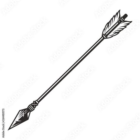 Stock Image: Vintage hunting arrow concept Arrow Drawing Reference, Arrow Drawing Design, Hunting Arrows, Arrow Tattoo Design, Lotus Tattoo Design, Vintage Hunting, Eagle Wallpaper, Arrow Drawing, Unalome Tattoo