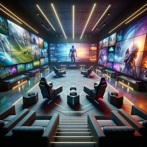 How would you like to play the new GTA 6 here next year Ysl Headquarters, Luxury Gaming Room Setup, Futuristic Gaming Room, Game Room Luxury, Luxury Gaming Room, Luxury Game Room, Games Room Inspiration, Gaming Lounge, Gta 6