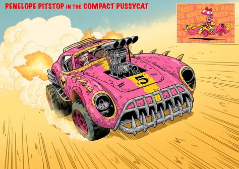 Image Transport Illustrations, Wacky Races, Car Max, Cool Car Drawings, Mad Max Fury Road, Fury Road, Twisted Metal, Post Apocalypse, Car Drawings