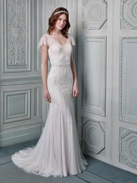 20s Wedding Dress, Ellis Bridal, Deco Wedding Dress, Art Deco Wedding Dress, 1920s Wedding Dress, Bridal Dresses Vintage, Vintage Style Wedding Dresses, Second Wedding Dresses, Sparkly Wedding Dress