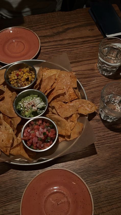 Chips And Dip Aesthetic, Chips And Salsa Aesthetic, Date Vision Board, Aesthetic Dinner Date, Date Night Dinner Ideas, Dip Night, Dinner Date Aesthetic, Chips Dip, Aesthetic Dinner