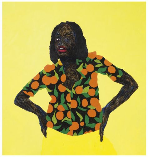 Modern Art Artists, Poster Girl, Art Basel Miami, African Artists, Girl Portrait, Orange Shirt, Art Basel, Bright Designs, Portrait Girl