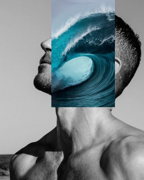 Portrait Collage Art, Portrait Collage, Collage Portrait, Ocean Wave, Collage Art, Collage, Memes, Instagram, Art