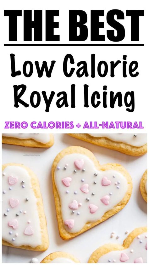 Low Calorie Royal Icing Recipe Low Calorie Icing, Low Calorie Christmas Desserts, Sugar Free Royal Icing, Low Cal Cookies, Low Calorie Christmas, Low Calorie Cookies, 500 Calories Recipes, Low Calorie Protein, Easy Frosting