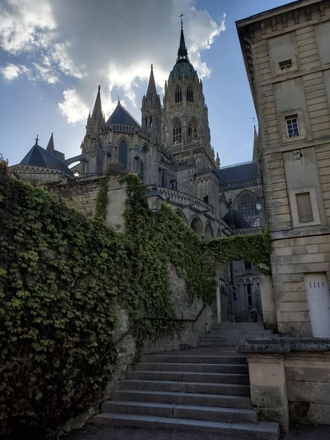 Bayeux cathedral in Bayeux France. A wonderful place to reflect after visiting the D-Day sites in Normandy. Air Travel Tips, Johnston Canyon, Bayeux Tapestry, Multnomah Falls, Free Vacations, School Trip, Top Travel Destinations, Exploring The World, Banff National Park