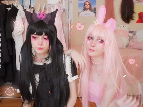 Melody And Kuromi Costume, My Melody And Kuromi Costume, Kuromi Costume, My Melody X Kuromi, Kuromi Cosplay, Melody Outfit, My Melody Outfit, Kuromi Outfit, My Melody And Kuromi