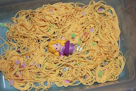 026 Quiet Bins, Curly Pasta, Fairytale Lessons, Disney Lessons, Nursery Rhyme Crafts, Fairy Tales Preschool, Fairy Tale Activities, Fairytale Theme, Tangled Disney