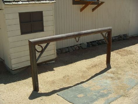 AZ Horse Barn Builder - Custom Equine Facilities / Curt Boyd Barns and Fencing Horse Tie Up Post, Horse Tying Post, Horse Hitching Post, Hitching Rail For Horses, Horse Tie Up Area, Horse Hitching Post Ideas, Horse Tie Post, Hitching Post For Horses, Horse Wash Rack