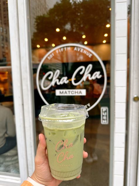 Cha Cha Match, NYC, New York City, Coffee Shops, Matcha, Travel, Tourist So Matcha Riyadh, Matcha Business, Cha Cha Matcha Nyc, Matcha Cafe Aesthetic, Matcha Shop, Coffee Shops, Matcha, Coffee Shop, York City