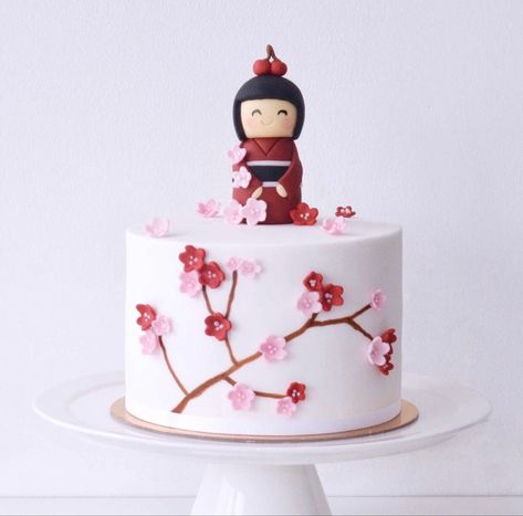 Japanese Themed Cake, Asian Party, Japanese Cake, Cake Designs, Cake Decorating, Cake, Birthday, Quick Saves, Design