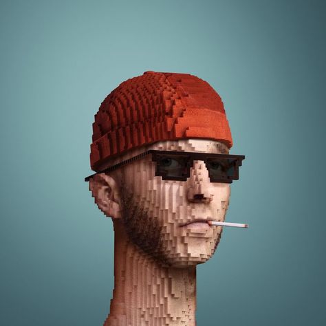 "Block Head Punks" NFT collection by Tim Tadder + Mike Campau. Nft Profile Pics, Tim Tadder, Character Exploration, Nft Character, Nba Jam, Block Head, Crypto Art, Uni Room, Desktop Wallpaper Art