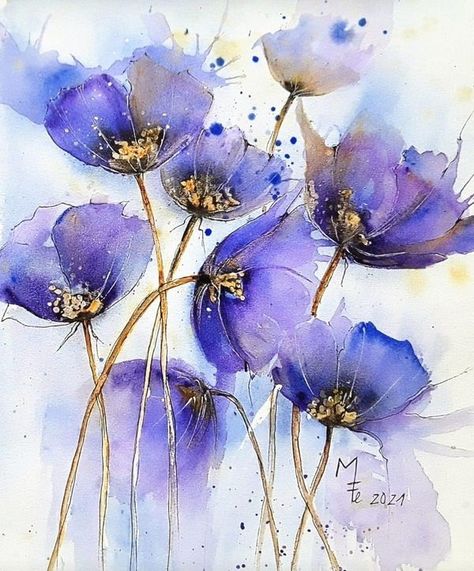 THE OTHER SIDE OF ART | Marita Fenske Watercolor German Artist | Facebook Watercolor Flowers Tutorial, Watercolor Paintings For Beginners, Diy Watercolor Painting, Minimalist Tattoos, Hur Man Målar, Watercolor Paintings Easy, Watercolor Flower Art, 수채화 그림, Watercolor Paintings Tutorials