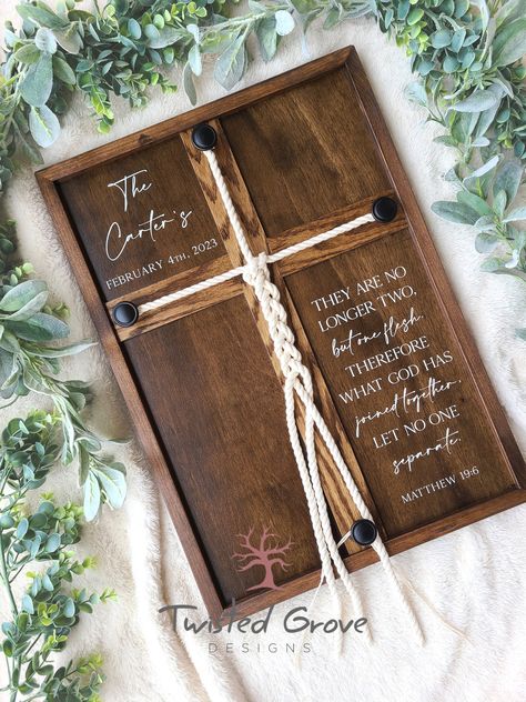 Unity Ceremony Braid, What God Has Joined Together, Matthew 19 6, Christian Wedding Ceremony, Marriage Signs, Cross Wedding, Wedding Ceremony Unity, Wedding Puzzle, Ceremony Candles