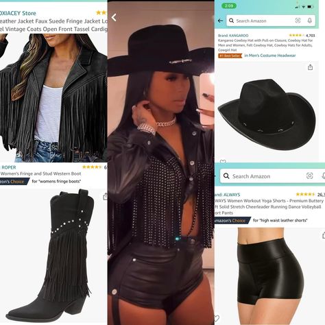 Freaknik Rodeo Outfit, Rodeo Themed Outfits For Women, Outfit Inspo For Beyonce Concert, Baddie Cowgirl Costume, Wild West Outfit Black Women, Cowboys Dancehall Outfit, Baddie Cowgirl Outfits Black Women, Western Wear Black Women, Texas Rodeo Outfits For Black Women