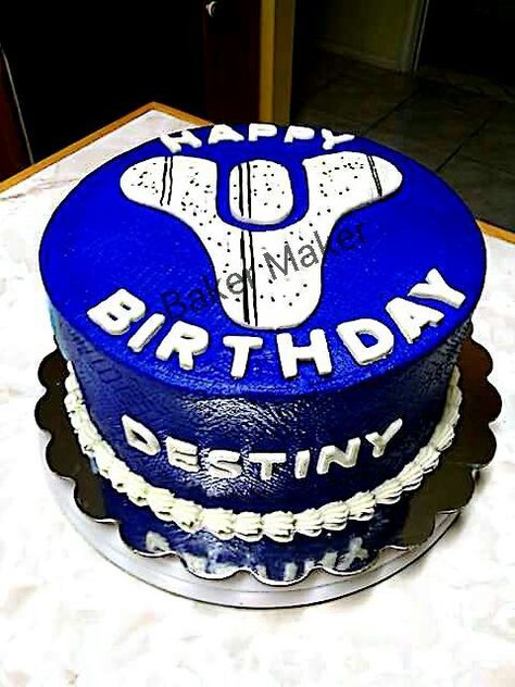 Destiny Cake Destiny 2 Wedding, Destiny Birthday Cake, Cooking With Destiny, Destiny 2 Profile Picture, Destiny Cake, Nintendo Switch Birthday Cake, Geeky Recipes, Party For Wedding, Game Themed Party