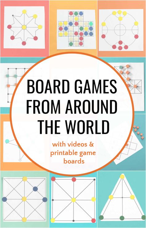 Games From Around The World For Kids, Back And Forth Math Game, Games To Play On Paper, Board Game Crafts, Board Games To Make, Games From Around The World, Board Game Printable, Games For The Classroom, Homemade Games