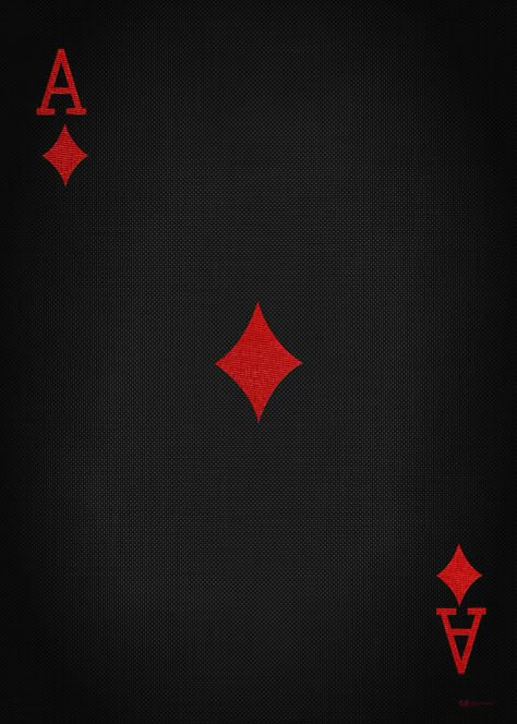 Ace Of Diamonds by Serge Averbukh 7 Of Diamonds Playing Card, Ace Of Diamonds Wallpaper, Ace Of Diamond Card, Black And Red Wallpaper, On Black Canvas, Red And Black Wallpaper, Ace Card, Playing Cards Art, Dark Red Wallpaper