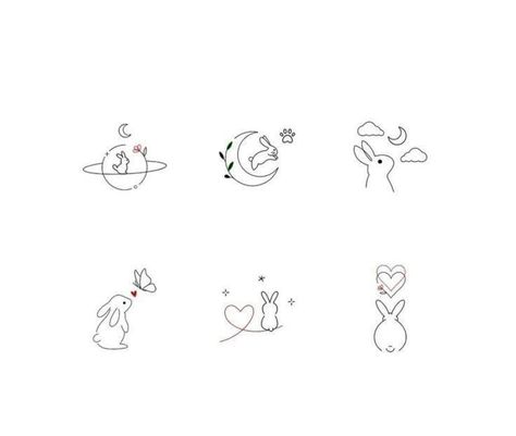 Simplistic Bunny Tattoo, Bunny Tattoo Small Cute, Rabbit Small Tattoo, Pet Rabbit Tattoo Ideas, Pet Tattoos Rabbit, Minimal Rabbit Tattoo, Bunny Small Tattoo, 3 Bunny Tattoo, Small Bunny Tattoo Simple