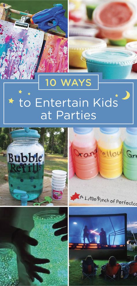 There’s so many fun things that your family can do this summer. Whether it’s a backyard barbeque or a dinner party with friends, make sure you also have some special activities to keep the kids busy with these 10 ways to entertain kids at parties. Try using an outdoor movie theater, a giant bubble station, or a backyard scavenger hunt to make sure the children are having as much fun as the adults. Click here to learn more. Backyard Kids Party, Summer Kids Party, Backyard Party Games, Indoor Birthday Parties, Party Stations, Party Activities Kids, Indoor Birthday, Dinner Party Games, Backyard Birthday Parties