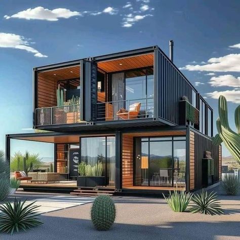 Container Van House, Prefabricated Cabins, Pre Fab Tiny House, Cargo Container Homes, Silo House, Shipping Container Home Designs, Shipping Container House Plans, Prefab Cabins, Container Buildings