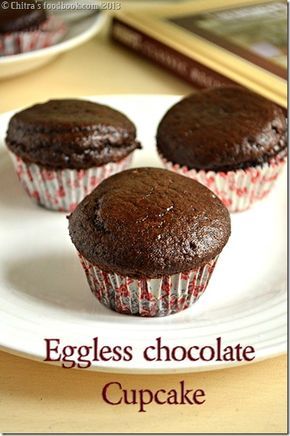 choco-muffin Soft Roti, Eggless Chocolate Cupcakes, Eggless Muffins, Vegan Cupcake Recipes, Easy Bakes, Chocolate Cupcake Recipe, Vegan Chocolate Cupcakes, Coconut Cookie, Eggless Cakes