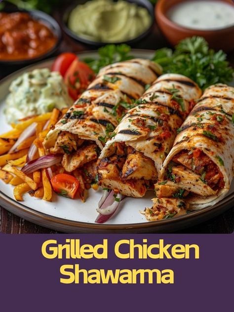 Mummyrecipes | 😋 Homemade Grilled Chicken Shawarma 🌟 A flavor explosion Grilled Chicken Shawarma, Juicy Grilled Chicken, Mummy Recipes, Fav Food, Homemade Cooking, Chicken Shawarma, Yogurt Sauce, Recipes Homemade, Indian Cooking