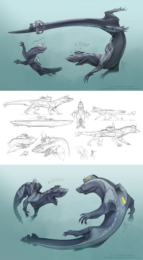 Robot Animal, Beast Creature, Creatures Art, Creature Artwork, Arte Robot, Alien Concept, Fantasy Beasts, Alien Concept Art, Monster Concept Art