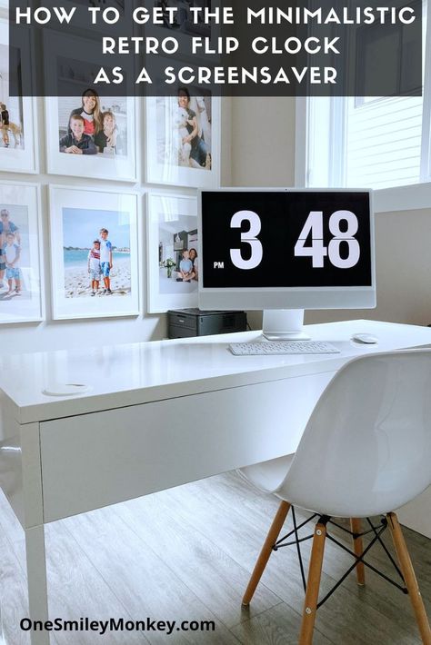 How to Get Black Retro Flip Clock as Your Screensaver (Mac or Windows) Imac M1, Clock Screensaver, Retro Flip Clock, Apple Desktop, Desktop Windows, Clock Wallpaper, Retro Clock, Black Retro, Minimalist Furniture