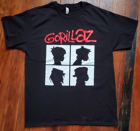 Gorillaz Shirt, Gorillaz, Vintage Shirt, Look Cool, Vintage Shirts, Fashion Games, New Outfits, Tank Top Shirt, Cotton Shirt