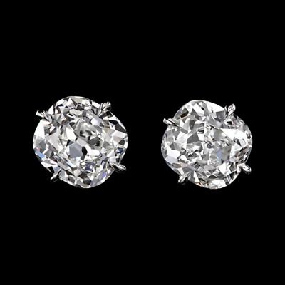 ad eBay - 14k White Gold Studs Womens Earring Cushion 3 Carat IGI GIA Lab Grown Diamond - Buy Now, click the link (eBay) White Gold Studs, Gold Stud, 3 Carat, Fine Earrings, Lab Created Diamonds, Fine Jewellery Earrings, Gold Studs, Lab Grown, Lab Grown Diamonds