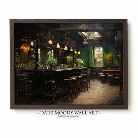 "Elevate your St. Patrick's Day celebration with our prints. Rustic Clover Wall Art and Irish Pub Art create the perfect atmosphere. Ideal for themed decor, these prints make a thoughtful Saint Patrick's Day gift. Transform your space with printable Irish Wall Decor and Bar Cart Decor, adding festive charm to your surroundings. ------------------------------------------------------- -- DIGITAL DOWNLOAD -- No Physical Item will be Shipped -- Printable Wall Art allows you to save money and time. Just download and print! This high-resolution PRINTABLE art is available to download automatically after your payment is processed at http://www.etsy.com/your/purchases. Read more about digital downloads here: https://www.etsy.com/help/article/3949 ---------------------------------------------------- Irish Pub Decor, Irish Wall Decor, Saint Patricks Day Art, Moody Art, Cart Decor, Pub Decor, Bar Cart Decor, Gift Printable, St Patrick's Day Gifts