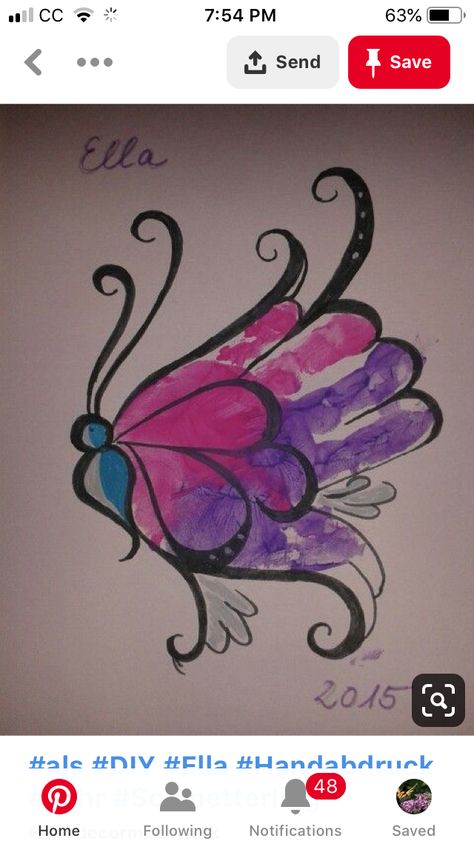 Hand Print Butterfly, Best Baby Girl Gifts, Handprint Butterfly, Bug Craft, Teaching Shapes, Fingerprint Art, Baby Art Projects, Footprint Crafts, Bug Crafts