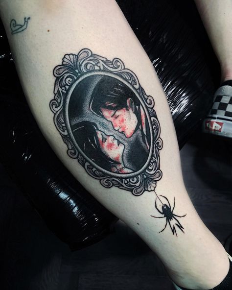 Tv Tattoo, Emo Tattoos, Song Tattoos, Pink Tattoo, Spooky Tattoos, Cute Little Tattoos, Gothic Tattoo, E Tattoo, Nail Tattoo