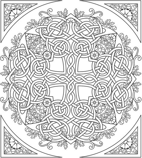 Celtic Mandala Coloring Pages, Celtic Coloring Pages, 2024 Title, Border Styles, Celtic Knot Drawing, Celtic Coloring, Colouring Sheets For Adults, Celtic Mandala, Coloring Mandalas