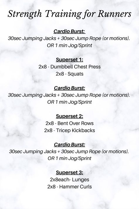 Runner Gym Workout Strength Training, Upper Body Workout For Runners, Runner Gym Workout, Runners Leg Workout Strength Training, Runner Weight Training, Runner Strength Training Plan, Strength Training For Runners Gym, Full Body Workout For Runners, Strength Workout For Runners