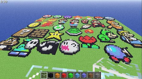 COOL SIMPLE THINGS TO PAINT | The Top 13 Mario-Inspired Minecraft Builds Minecraft Mario, Things To Build In Minecraft, Build In Minecraft, Things To Build, Cool Things To Build, Minecraft Things, Shadow Plants, Awesome Possum, Minecraft Pictures