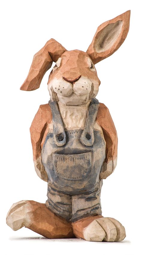 This bunny carved by Floyd Rhadigan is a welcome addition to any Easter basket. Order Woodcarving Illustrated Winter/Spring 2016 (Issue 74) at http://woodcarvingillustrated.com/blog/woodcarving-illustrated-winter-spring-2016/ to learn more. Carved Animals, Santa Carving, Simple Wood Carving, Rabbit Sculpture, Dremel Wood Carving, Tree Carving, Chainsaw Carving, Wood Carving Designs, Wood Carving Patterns