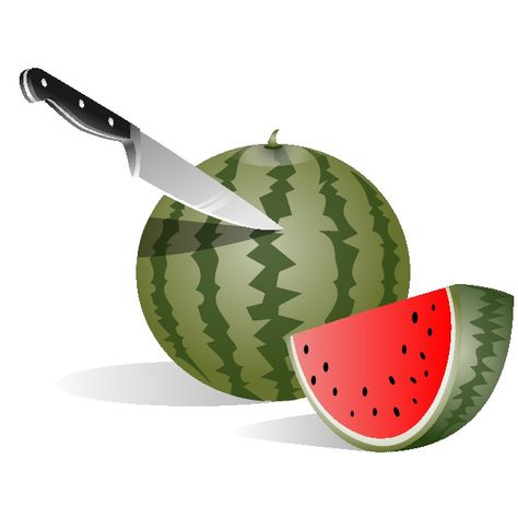 WATERMELON AND KNIFE VECTOR IMAGE Watermelon Vector, Fruit Vector, Cut Watermelon, Free Vector Illustration, Fruit Illustration, Vector Logo Design, Vector Free Download, Unique Fonts, Free Vectors