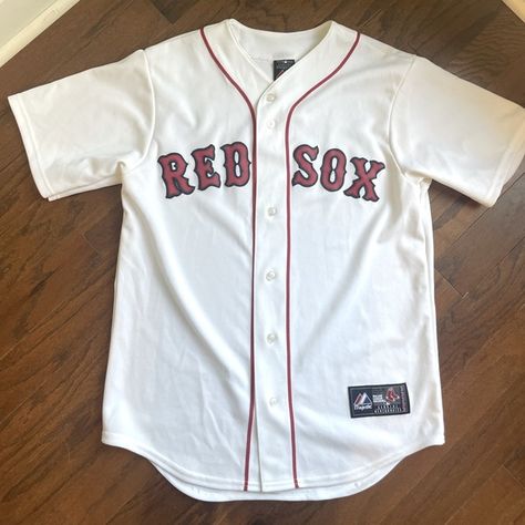 Boston Red Sox jersey Boston Red Sox Outfit Woman, Red Sox Game Outfit, Cristiano Ronaldo Jersey, Titans Jersey, Ronaldo Jersey, Red Sox Jersey, Red Sox Game, I Am Confident, Red Socks