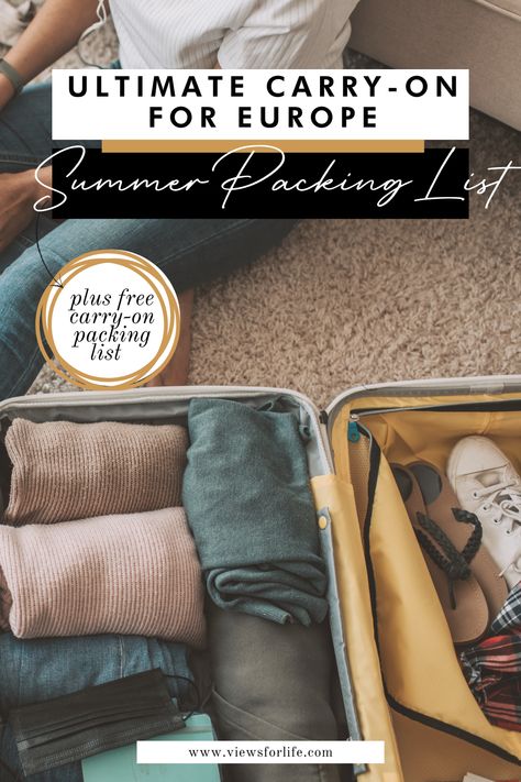 Summer Packing Lists, Europe Packing List, Girlfriends Getaway, Bucket List Vacations, Summer Packing, Packing For Europe, Carry On Packing, Trip To Europe, Packing Guide