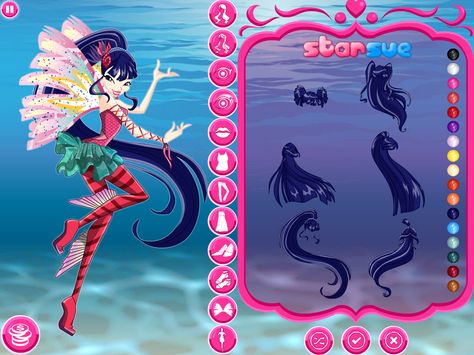 Winx Club Guardian Fairy of Music Musa Sirenix Style Dress Up Game : http://www.starsue.net/game/Musa-Sirenix-Style.html Have Fun! Make Your Own Winx Character, Dress Up Website Game, Sirenix Winx Club, Winx Characters, Angel Dress Up, Winx Musa, Club Games, The Winx Club, Game Websites