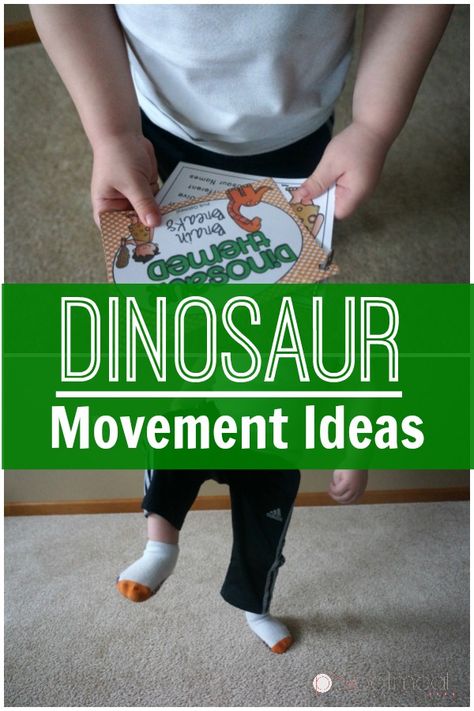 Dinosaur Movement Ideas perfect for the classroom, therapy, or at home. Combine these movement ideas with a dinosaur unit! Perfect for preschool on up! Dinosaur Block Center, Dinosaur Gross Motor, Dinosaur Storytime, Fast Dance, Dinosaur Dance, Brain Break Ideas, Dinosaur Stomp, Dinosaur Lesson, Pink Oatmeal