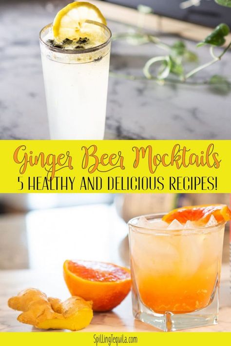 Ginger Beer Mocktail Recipe, Fancy Beverages, Nonalcoholic Cocktails, Ginger Beer Drinks, Ginger Beer Recipe, Party Beverages, Beer Cocktail Recipes, Best Non Alcoholic Drinks, Ginger Beer Cocktail