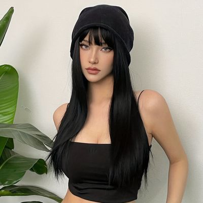 Curling Straight Hair, Blonde Wigs, Black Wig, Long Straight Hair, Blonde Wig, Wig Accessories, Wigs With Bangs, American Women, Straight Hair