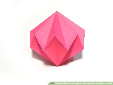 Origami Fan, Origami Christmas Star, Star Wars Origami, Origami Christmas Ornament, Origami Diamond, Paper Diamond, Origami Ornaments, Origami Decoration, Origami For Beginners